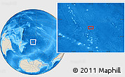 Shaded Relief Location Map of the area around 42° 18' 13" S, 155° 28' 29" W