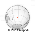 Outline Map of the Area around 42° 18' 13" S, 155° 28' 29" W, rectangular outline