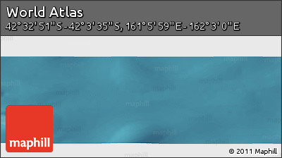 Satellite Panoramic Map of the Area around 42° 18' 13" S, 161° 34' 29" E
