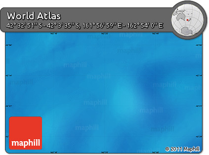 Physical Map of the Area around 42° 18' 13" S, 162° 25' 30" E