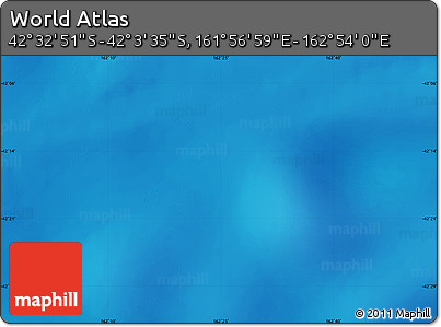 Physical Map of the Area around 42° 18' 13" S, 162° 25' 30" E