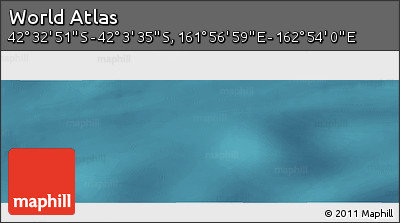Satellite Panoramic Map of the Area around 42° 18' 13" S, 162° 25' 30" E