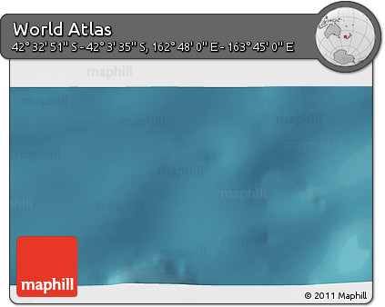 Satellite 3D Map of the Area around 42° 18' 13" S, 163° 16' 30" E