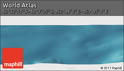 Satellite Panoramic Map of the Area around 42° 18' 13" S, 163° 16' 30" E