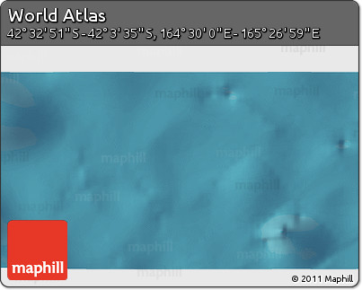 Satellite 3D Map of the Area around 42° 18' 13" S, 164° 58' 29" E