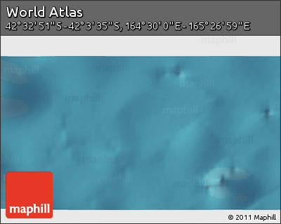 Satellite 3D Map of the Area around 42° 18' 13" S, 164° 58' 29" E