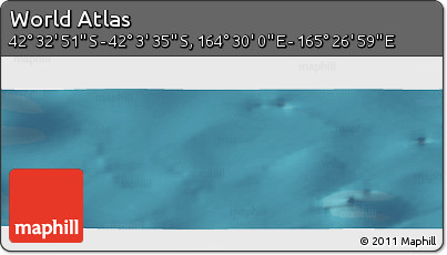 Satellite Panoramic Map of the Area around 42° 18' 13" S, 164° 58' 29" E