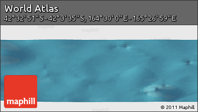 Satellite Panoramic Map of the Area around 42° 18' 13" S, 164° 58' 29" E