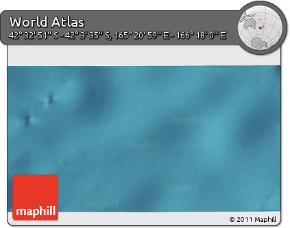 Satellite 3D Map of the Area around 42° 18' 13" S, 165° 49' 29" E