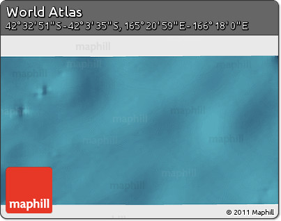 Satellite 3D Map of the Area around 42° 18' 13" S, 165° 49' 29" E