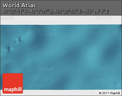 Satellite 3D Map of the Area around 42° 18' 13" S, 165° 49' 29" E