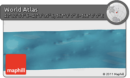 Satellite Panoramic Map of the Area around 42° 18' 13" S, 167° 31' 30" E