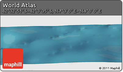 Satellite Panoramic Map of the Area around 42° 18' 13" S, 167° 31' 30" E
