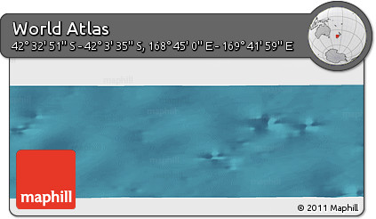 Satellite Panoramic Map of the Area around 42° 18' 13" S, 169° 13' 29" E