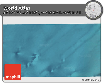 Satellite 3D Map of the Area around 42° 18' 13" S, 170° 4' 29" E