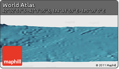 Satellite Panoramic Map of the Area around 42° 18' 13" S, 175° 10' 30" E