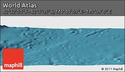 Satellite Panoramic Map of the Area around 42° 18' 13" S, 175° 10' 30" E