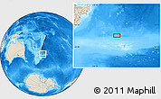 Shaded Relief Location Map of the area around 42° 18' 13" S, 177° 34' 29" W