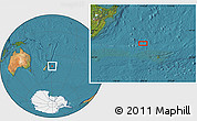 Satellite Location Map of the area around 42° 18' 13" S, 178° 25' 30" W