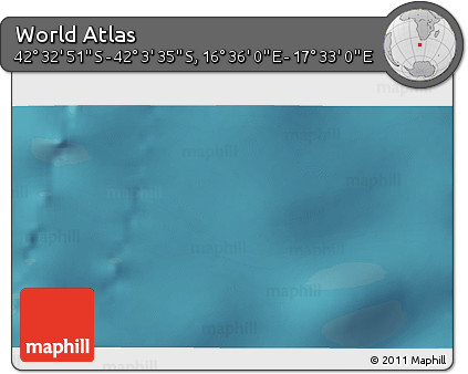 Satellite 3D Map of the Area around 42° 18' 13" S, 17° 4' 30" E