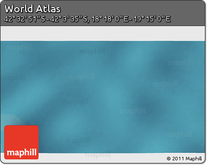 Satellite 3D Map of the Area around 42° 18' 13" S, 18° 46' 29" E