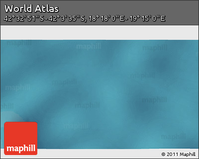 Satellite 3D Map of the Area around 42° 18' 13" S, 18° 46' 29" E