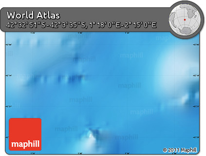 Physical Map of the Area around 42° 18' 13" S, 1° 46' 29" E
