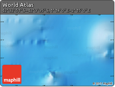 Physical Map of the Area around 42° 18' 13" S, 1° 46' 29" E