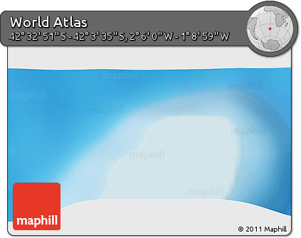 Physical 3D Map of the Area around 42° 18' 13" S, 1° 37' 30" W
