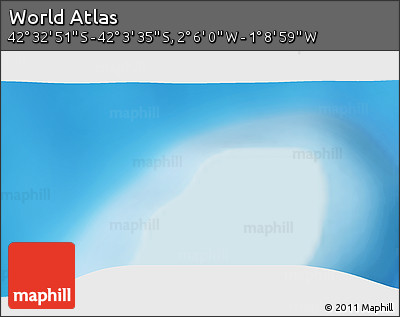 Physical 3D Map of the Area around 42° 18' 13" S, 1° 37' 30" W