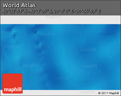 Physical 3D Map of the Area around 42° 18' 13" S, 20° 28' 30" E