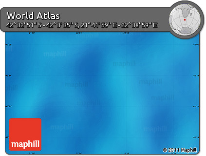 Physical Map of the Area around 42° 18' 13" S, 22° 10' 29" E