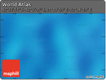 Physical Map of the Area around 42° 18' 13" S, 22° 10' 29" E