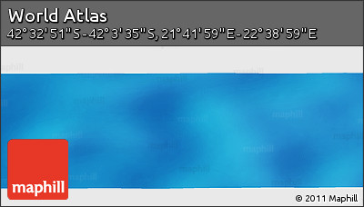 Physical Panoramic Map of the Area around 42° 18' 13" S, 22° 10' 29" E