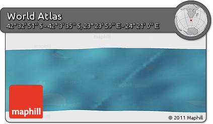 Satellite Panoramic Map of the Area around 42° 18' 13" S, 23° 52' 30" E
