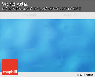 Shaded Relief 3D Map of the Area around 42° 18' 13" S, 24° 43' 30" E