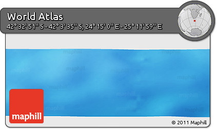 Physical Panoramic Map of the Area around 42° 18' 13" S, 24° 43' 30" E