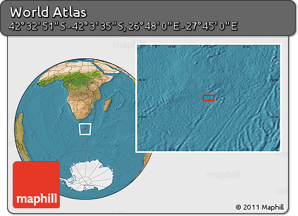 Satellite Location Map of the Area around 42° 18' 13" S, 27° 16' 29" E