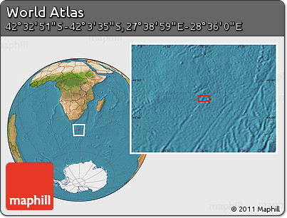 Satellite Location Map of the Area around 42° 18' 13" S, 28° 7' 30" E