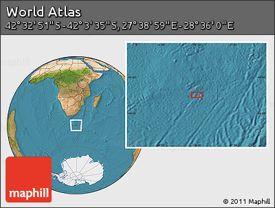 Satellite Location Map of the Area around 42° 18' 13" S, 28° 7' 30" E