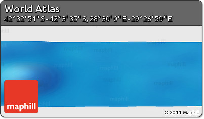 Physical Panoramic Map of the Area around 42° 18' 13" S, 28° 58' 30" E