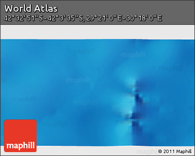 Physical 3D Map of the Area around 42° 18' 13" S, 29° 49' 30" E