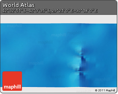 Physical 3D Map of the Area around 42° 18' 13" S, 29° 49' 30" E