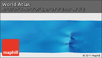 Physical Panoramic Map of the Area around 42° 18' 13" S, 29° 49' 30" E