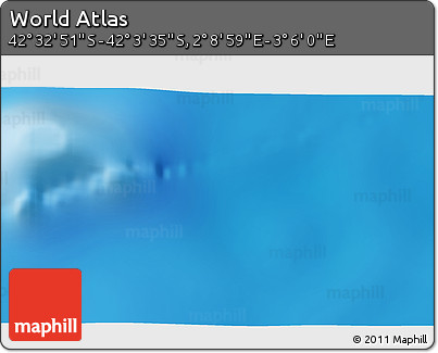 Physical 3D Map of the Area around 42° 18' 13" S, 2° 37' 30" E