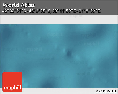 Satellite 3D Map of the Area around 42° 18' 13" S, 30° 40' 29" E