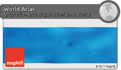 Physical Panoramic Map of the Area around 42° 18' 13" S, 30° 40' 29" E