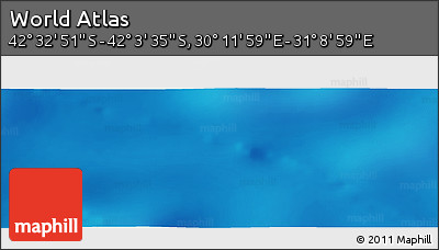 Physical Panoramic Map of the Area around 42° 18' 13" S, 30° 40' 29" E