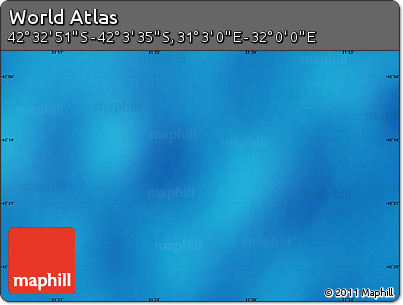Physical Map of the Area around 42° 18' 13" S, 31° 31' 29" E