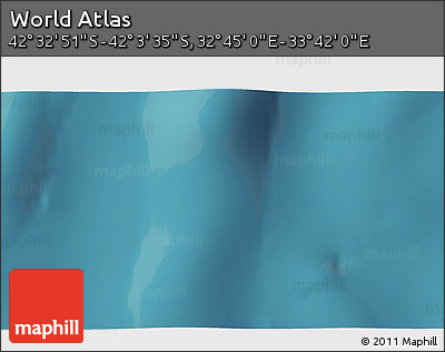 Satellite 3D Map of the Area around 42° 18' 13" S, 33° 13' 30" E